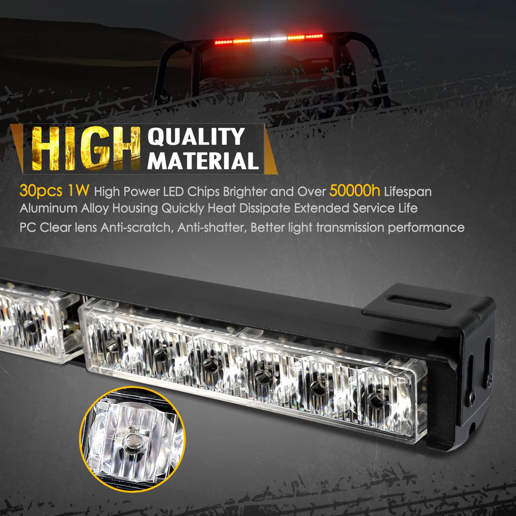Partsam 36" Chase Strobe Light Bar for UTV, ATV, RZR, Polaris