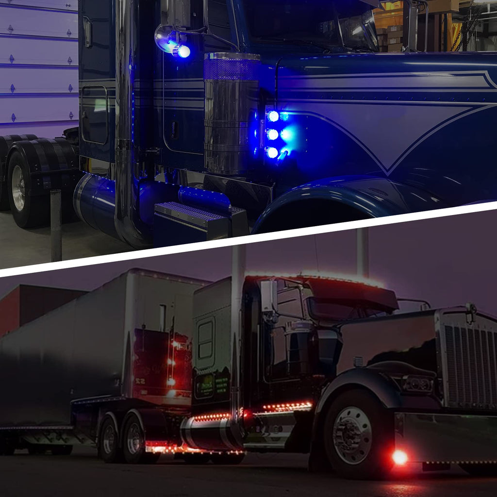 PartsamLed Watermelon Lights Compatible for Freightliner Kenworth Peterbilt