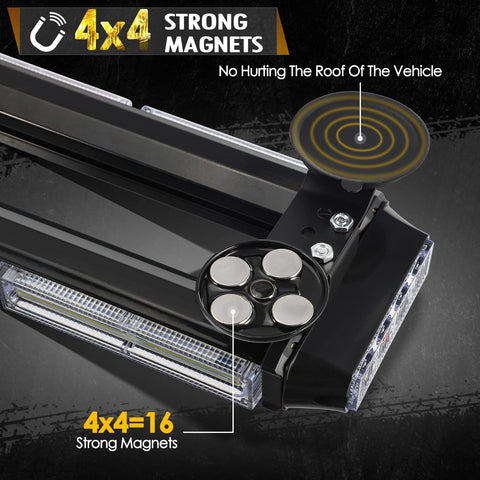 Image of Partsam Double Side Hazard Warning Beacon Safety Police Lights