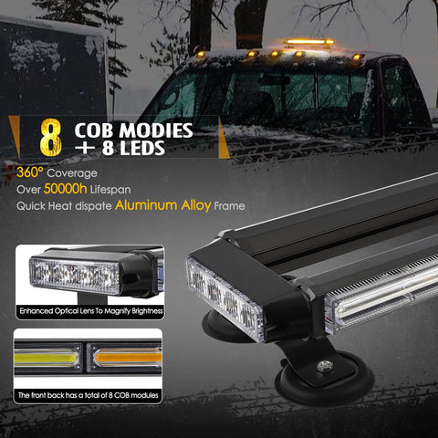 Image of Partsam Double Side Hazard Warning Beacon Safety Police Lights