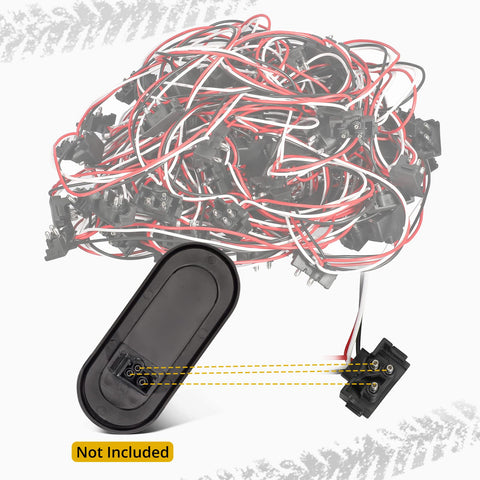 Image of Partsam Continuous 3 Prong Right Angle Plug Wire Harness
