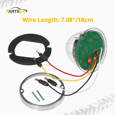 Image of Partsam 1 Pcs Dual Revolution Auxiliary Led Watermelon Lights