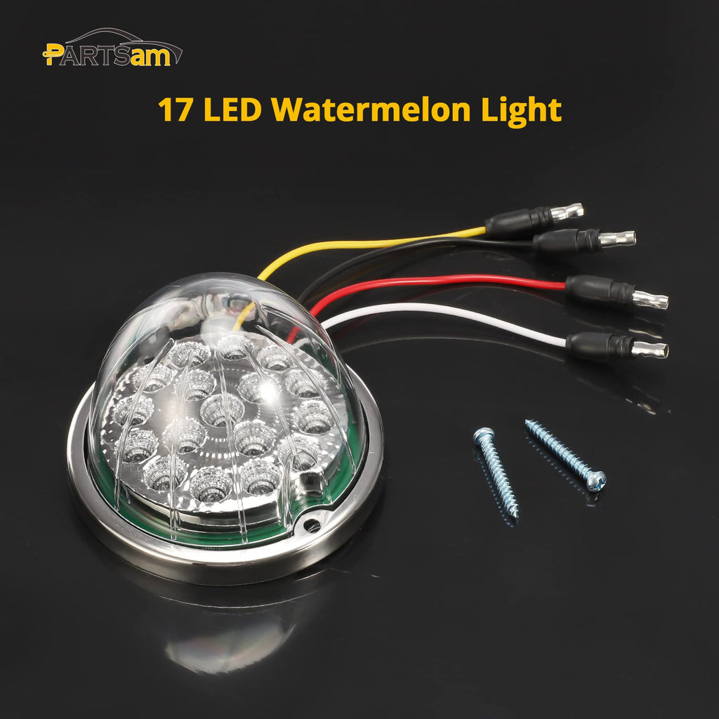 Partsam 1 Pcs Dual Revolution Auxiliary Led Watermelon Lights