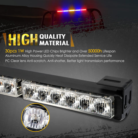 Image of Partsam 30" Strobe Light Bar for UTV, ATV, RZR, Polaris, Can-am, 4x4, Trucks