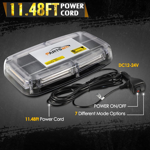 Image of Partsam LED Roof Top Strobe Lights for Snow Plow, Trucks