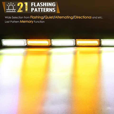 Image of Partsam 35" LED Emergency Hazard Warning Light Bar for SUV ATV UTV Cars