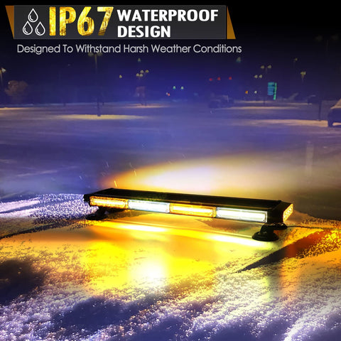 Image of Partsam Double Side Hazard Warning Beacon Safety Police Lights