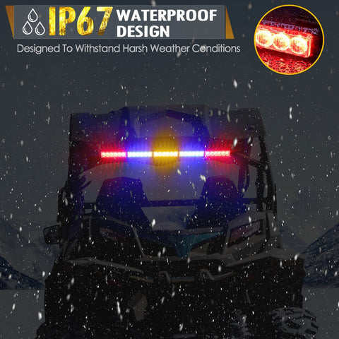 Image of Partsam 30" Strobe Light Bar for UTV, ATV, RZR, Polaris, Can-am, 4x4, Trucks