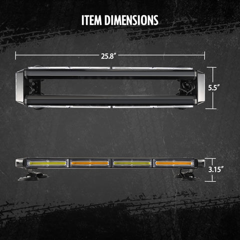 Image of Partsam Double Side Hazard Warning Beacon Safety Police Lights