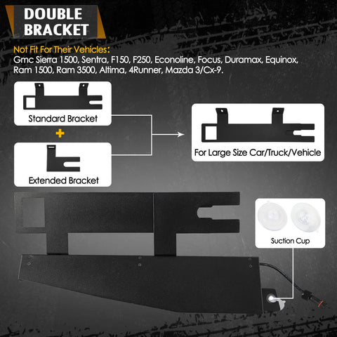 Image of Partsam LED Visor Strobe Light Bar Flashing Modes Firefighter Lights