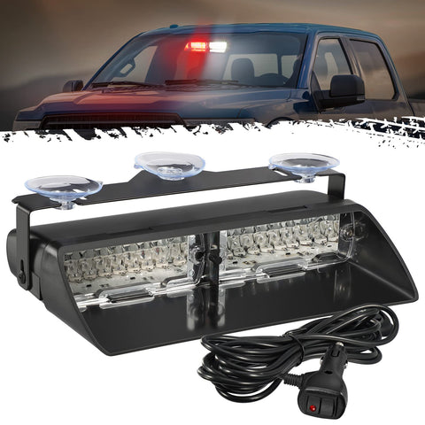 Image of Partsam LED Windshield Dash Deck Emergency Strobe Firefighter Lights
