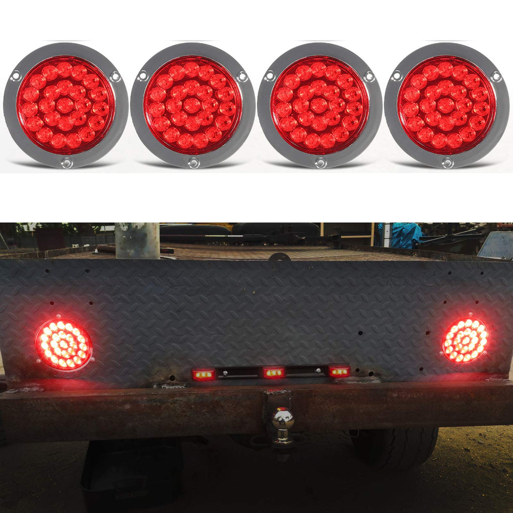 Red trailer lights