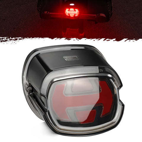 Image of Partsam Motorcycle Tail Light LED Rear Taillight Assembly DOT Approved