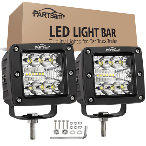 Image of Partsam 3" Inch LED Pods Driving Lights for Offroad Pickup ATV UTV SUV