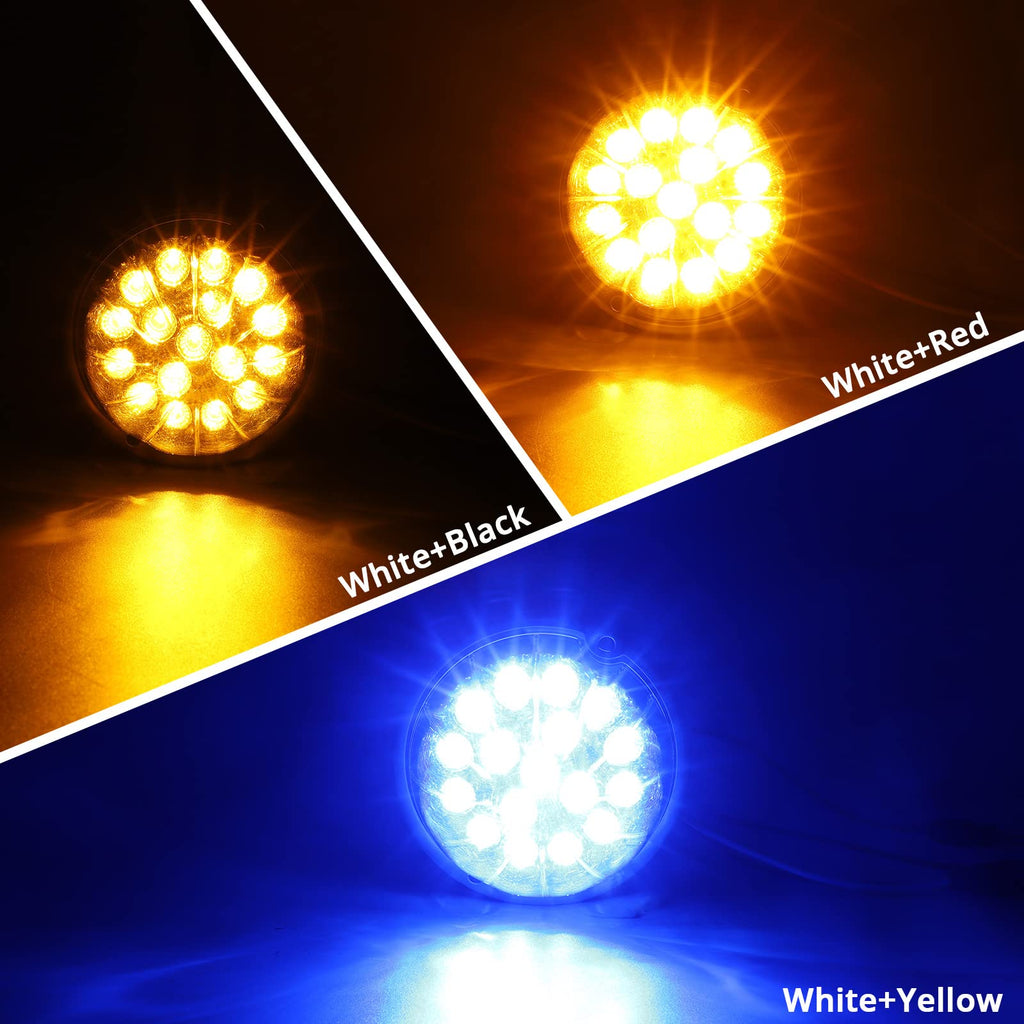 Partsam 1 Pcs Dual Revolution Auxiliary Led Watermelon Lights