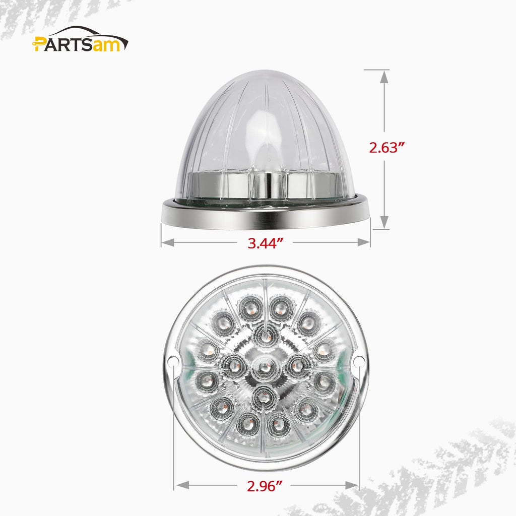 Partsam 1 Pcs Dual Revolution Auxiliary Led Watermelon Lights