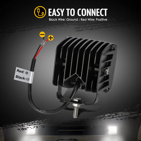 Image of Partsam 3" Inch LED Pods Driving Lights for Offroad Pickup ATV UTV SUV