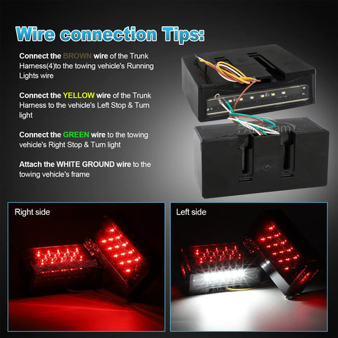 Image of Partsam Waterproof Truck Marine Boat Trailer Lights Kit