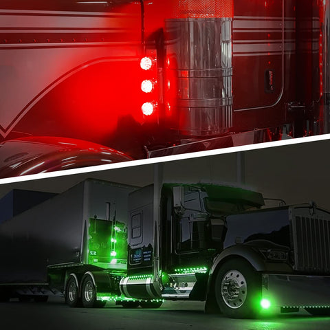 Image of Partsam Side Marker Lights for Freightliner Kenworth Peterbilt
