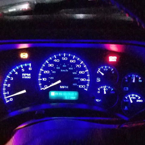 Image of Partsam 10PCS Blue T4.7 Instrument Panel LED Light Gauge Cluster Bulbs Dashboard Indicator Lamp Repair Kit Compatible with Silverado Suburban Tahoe Trailblazer Yukon 2003 2004 2005 2006