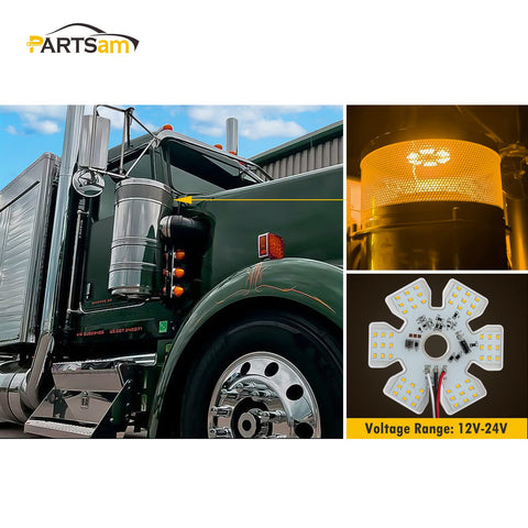 Image of Partsam 2Pcs Ultra-Thin  LED Air Breather Lights