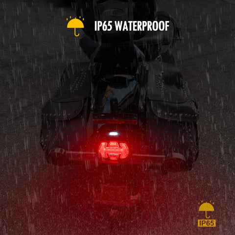 Image of Partsam Motorcycle Tail Light LED Rear Taillight Assembly DOT Approved