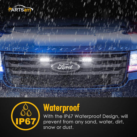 Image of Partsam 4 Inch Marine Boat RV Clear LED Utility Strip Light Bar