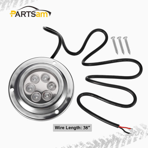 Image of Partsam LED Stainless Steel Marine Lights Boat Transom Fishing Squid Lights