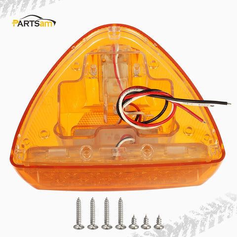 Image of Partsam Triangle Amber LED Turn Signal Lights for Peterbilt Trucks