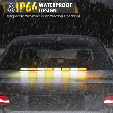 Image of Partsam 35" LED Emergency Hazard Warning Light Bar for SUV ATV UTV Cars