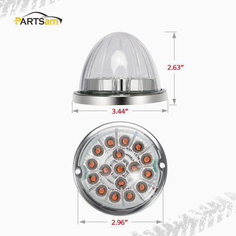 Image of Partsam Dual Revolution Red Led Watermelon Light for Semi Truck