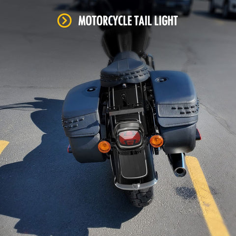 Image of Partsam Motorcycle Tail Light LED Rear Taillight Assembly DOT Approved