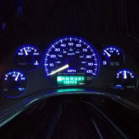 Image of Partsam 10PCS Blue T4.7 Instrument Panel LED Light Gauge Cluster Bulbs Dashboard Indicator Lamp Repair Kit Compatible with Silverado Suburban Tahoe Trailblazer Yukon 2003 2004 2005 2006