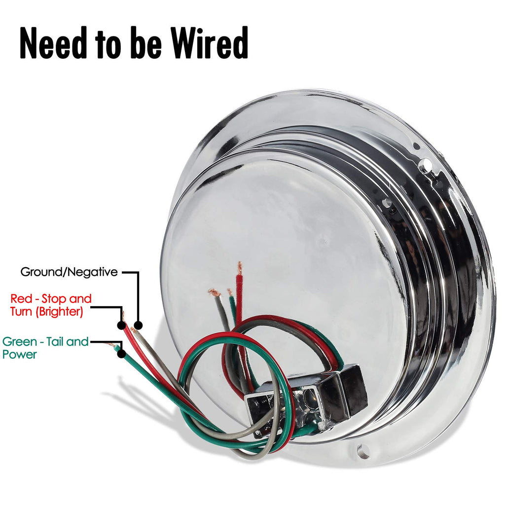 chrome housing led lights