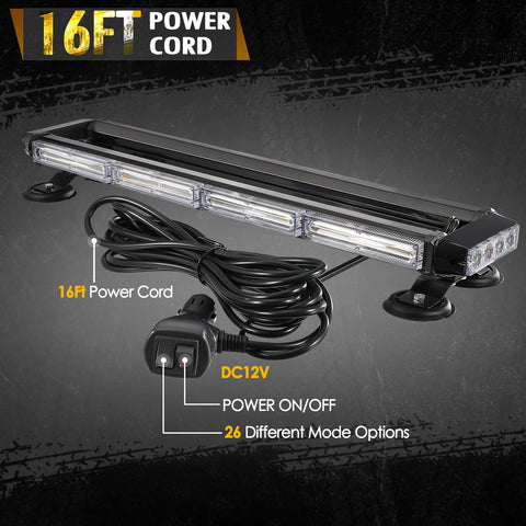 Image of Partsam Double Side Hazard Warning Beacon Safety Police Lights