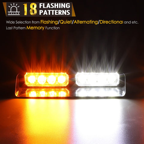 Image of Partsam 2 in 1 Emergency Dash Strobe Lights