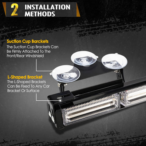 Image of Partsam 35" LED Emergency Hazard Warning Light Bar for SUV ATV UTV Cars