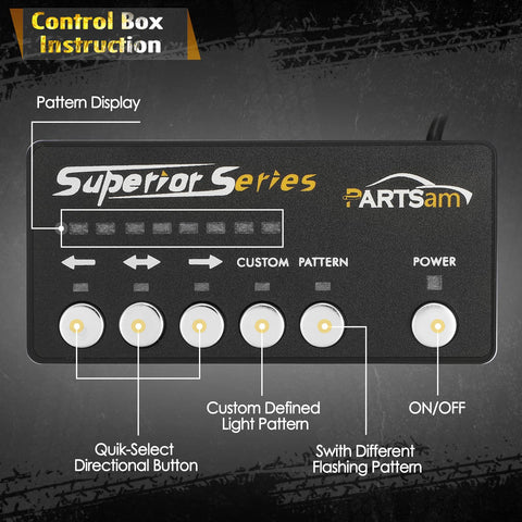 Image of Partsam 6Pcs White LED Safety Lights For Cars Grill