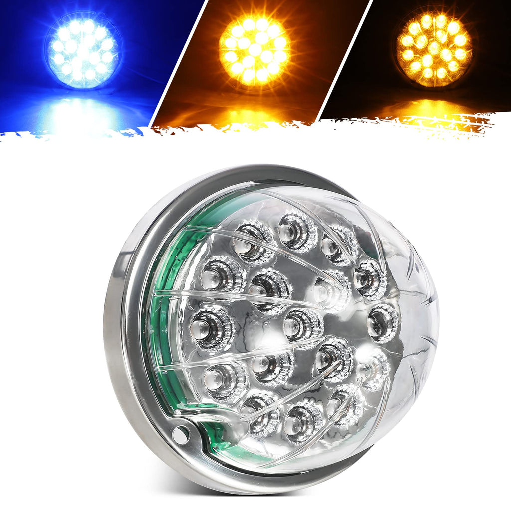 Partsam 1 Pcs Dual Revolution Auxiliary Led Watermelon Lights