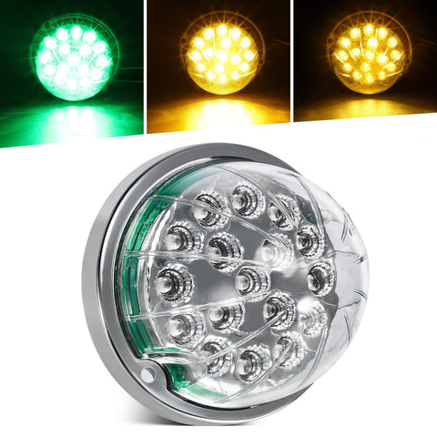 Image of Partsam 1PCS Dual Revolution Amber 17 Led Watermelon Light for Semi Truck