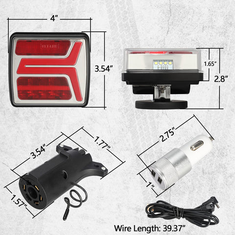 Image of the size of Partsam Wireless lights