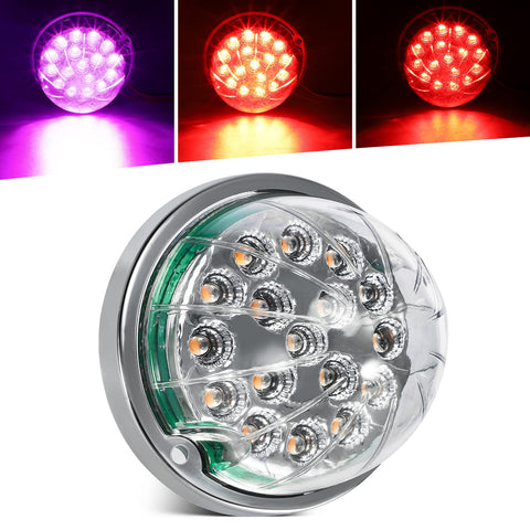 Image of Partsam Dual Revolution Red Led Watermelon Light for Semi Truck