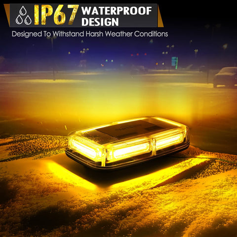 Image of Partsam LED Roof Top Strobe Lights for Snow Plow, Trucks