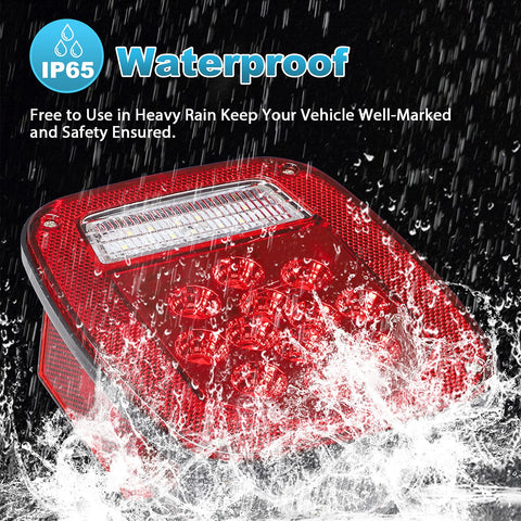 Image of Partsam Jeep Tail Lights Lamps for 1979-2006 Wrangler TJ YJ CJ5 CJ7