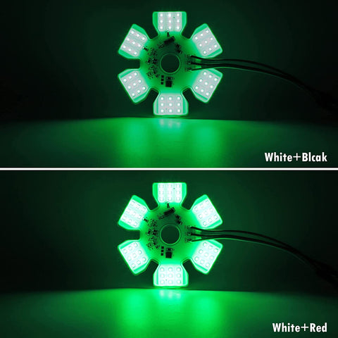 Image of Partsam Ultra-Thin Air Cleaner Lights for Peterbilt Kenworth Freightliner Trucks of  2Pcs (Green)