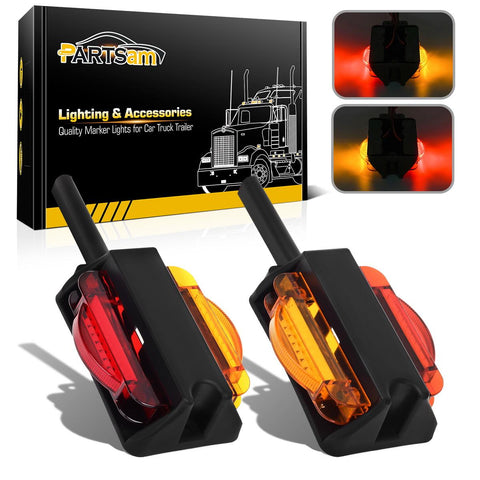 Image of LED Trailer Fender Light Set/2 - Double Face 4inch LED Marker Clearance Lights 7Diode