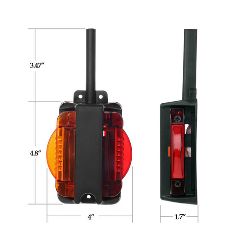Image of LED Trailer Fender Light Set/2 - Double Face 4inch LED Marker Clearance Lights 7Diode