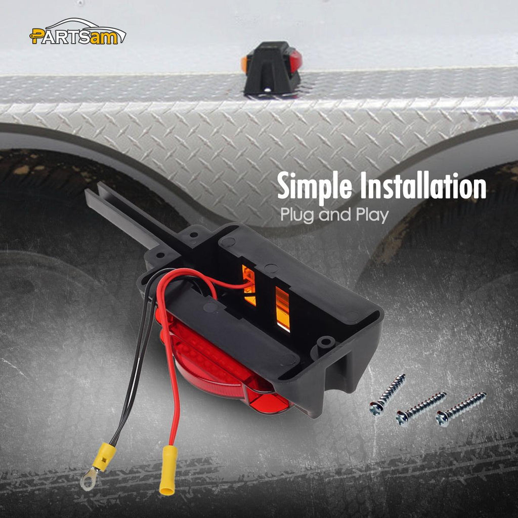 LED Trailer Fender Light Set/2 - Double Face 4inch LED Marker Clearance Lights 7Diode