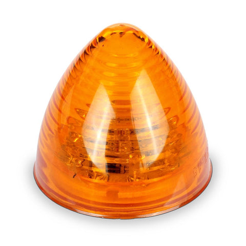 Image of Partsam 10 Amber 2" Round Side Marker Light Beehive Cone Light 9 Diodes Sealed Multifunctional LED Beehive Light Truck Trailer Rear Tracking Light