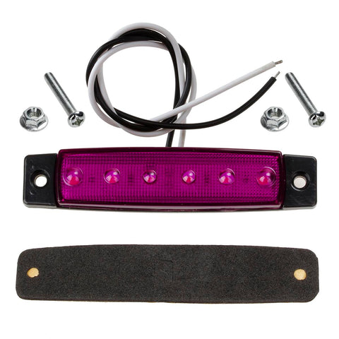 Image of Partsam 20Pcs 3.8 6 LED Clearance Truck Trailer RV Side Marker Indicators Purple 12V, Purple Trailer Marker Lights, Rear Side Marker Lamp, Led Marker Lights for Trucks, Cab Marker, RV Marker light